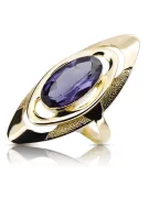 Ring Alexandrite 14K Yellow gold Vintage style vrc189y